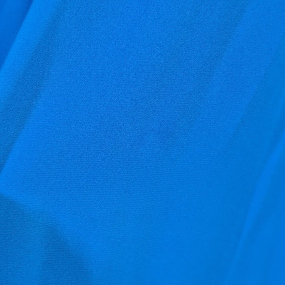 Halston Blue Cold Shoulder Blouse Womens Size XL Long Sleeve Twist Halter Top - Picture 11 of 14